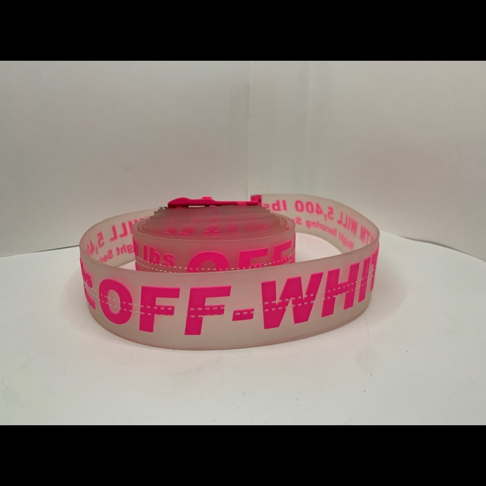 PINK INDUSTRIAL OFF-WHITE BELT